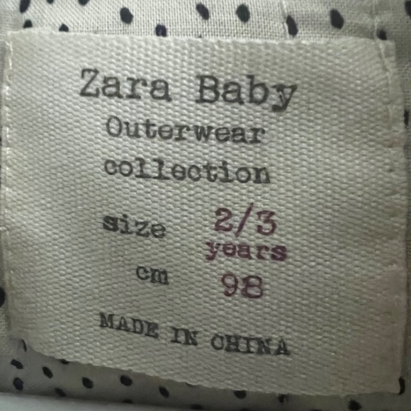 Kids Zara Faux Fur Coat 2/3T - Picture 4 of 4